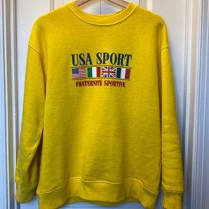Faded yellow Forever 21 crew neck